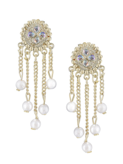 Floral Beads Drop Earrings