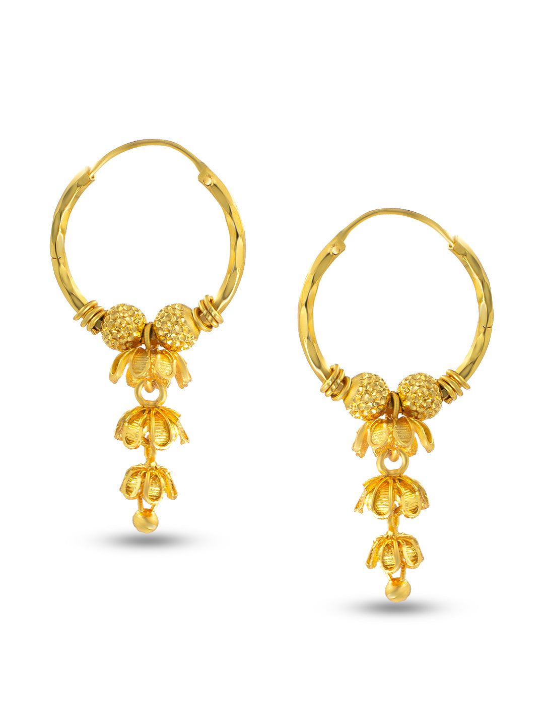 Circular Hoop Multi Layered Jhumka Earrings