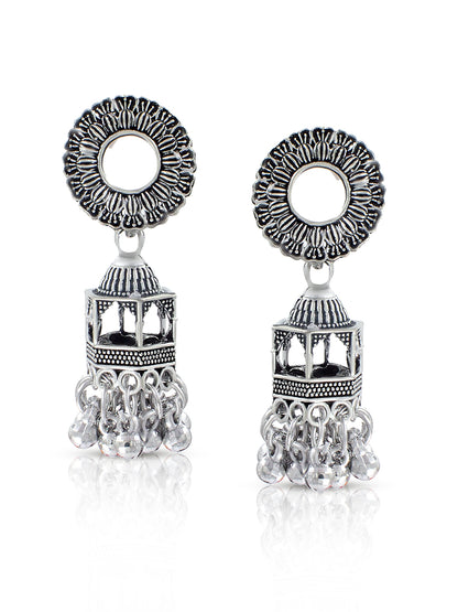 Floral Pinjra Jhumki Earrings