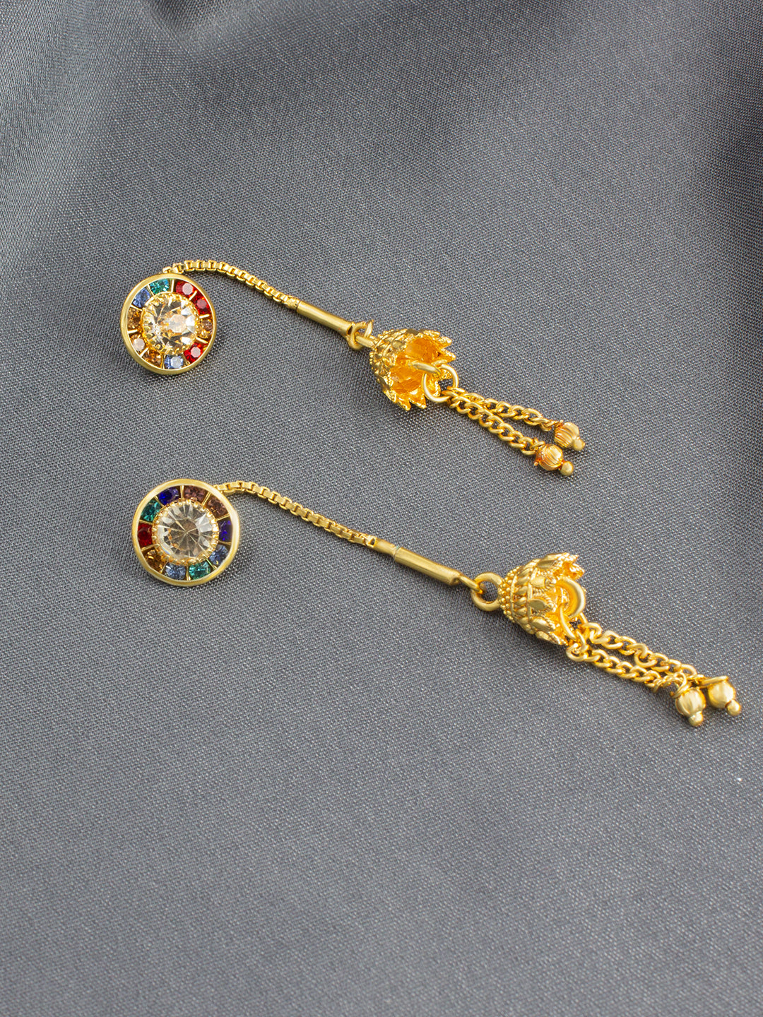 Multicolor Sui Dhaga Drop Earrings