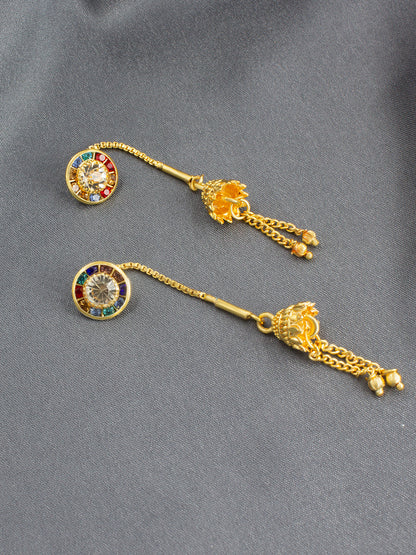 Multicolor Sui Dhaga Drop Earrings
