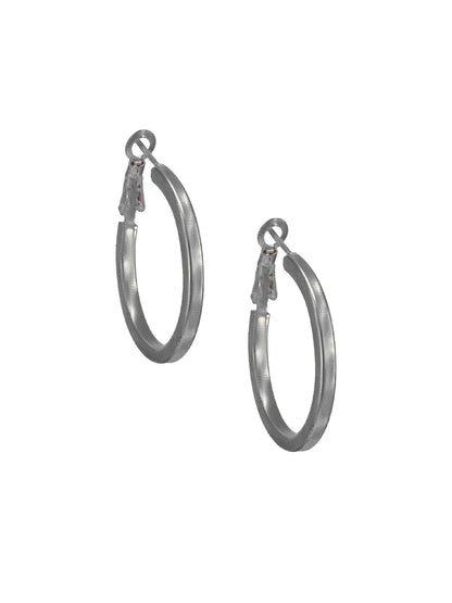 Grey Hoop Earrings