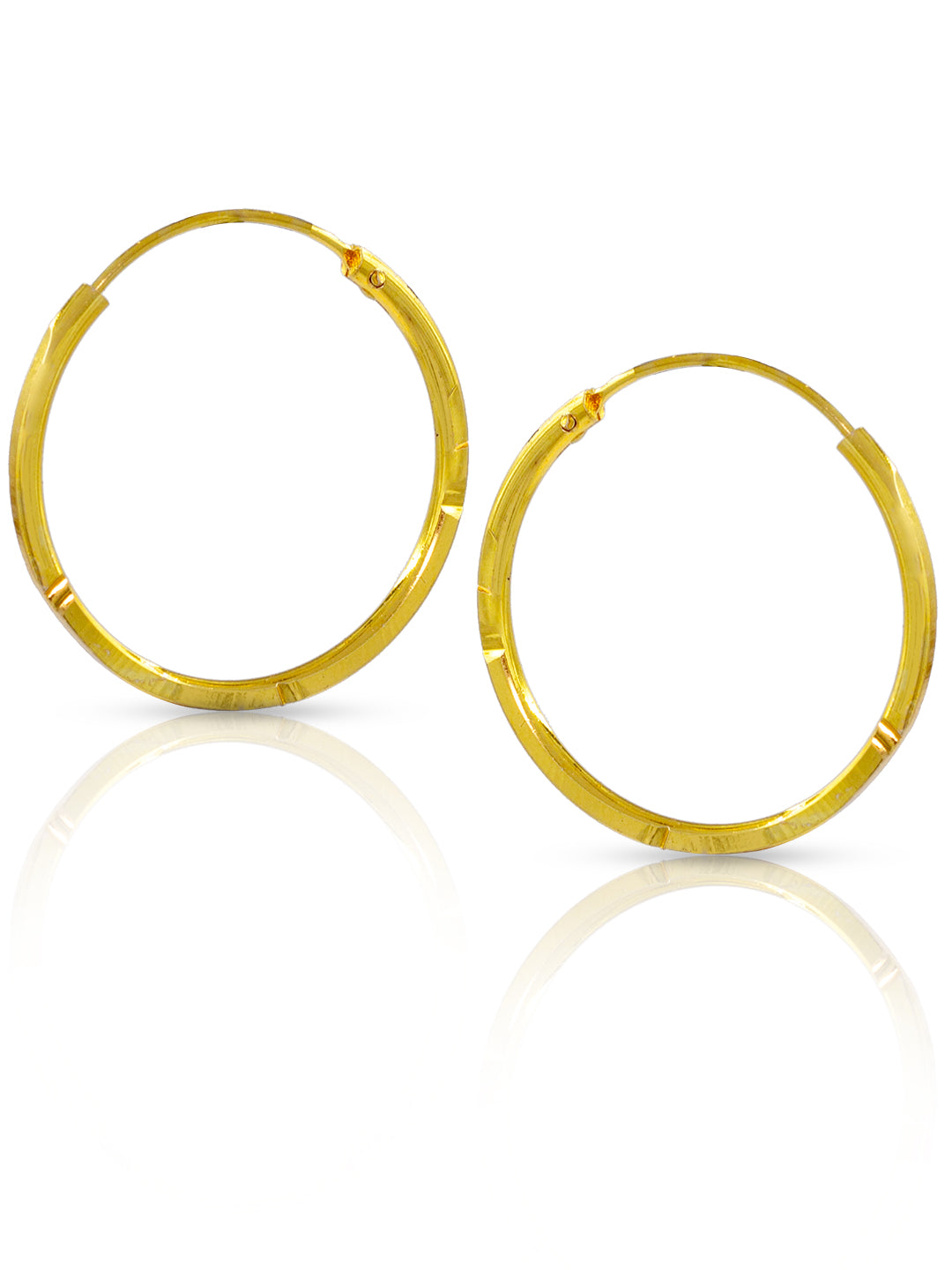Gold Plated Circular Hoop Earrings