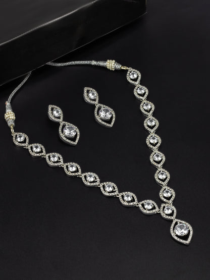 American Diamond Long Jewellery Set