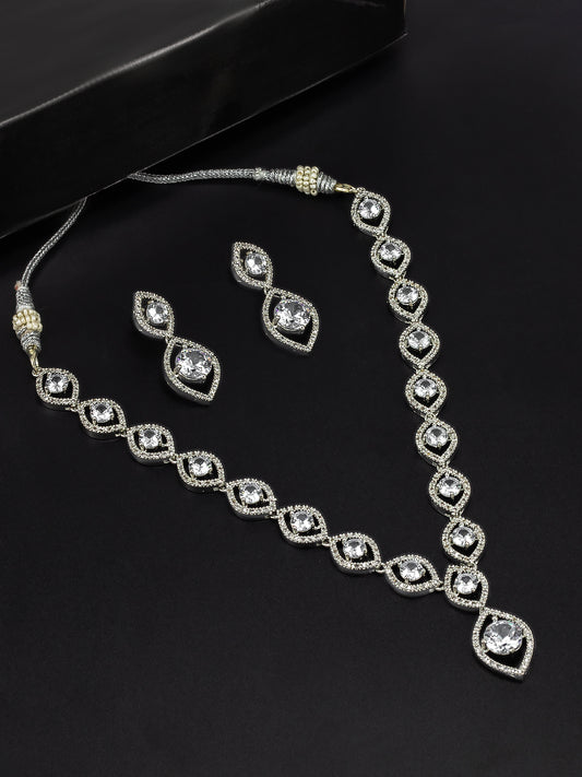 American Diamond Long Jewellery Set