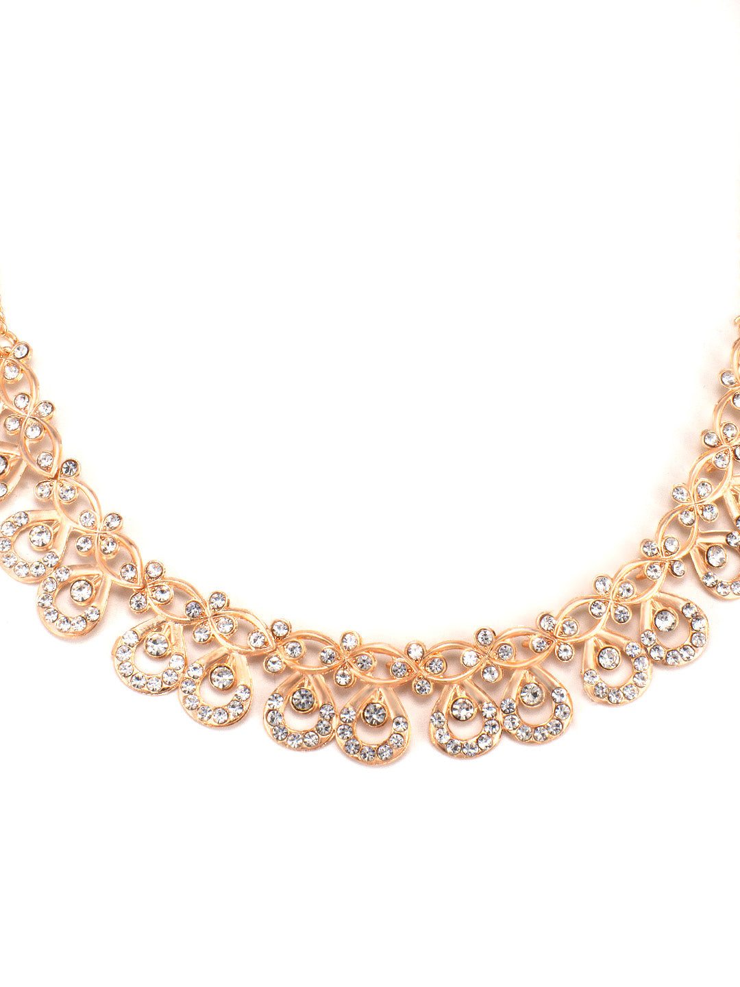 Gold Plated CZ Jewellery Set