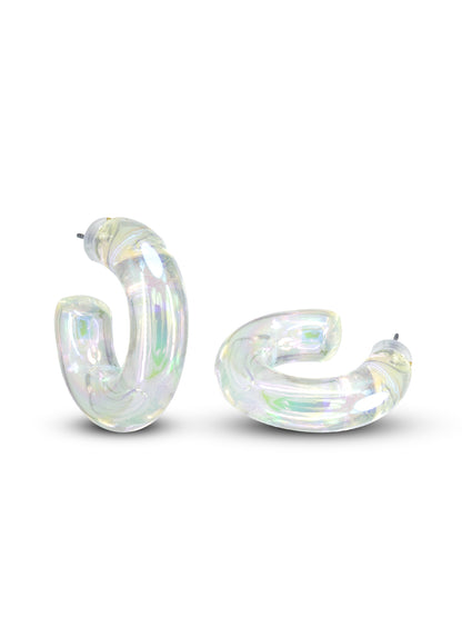 Holographic Half Hoop Earrings