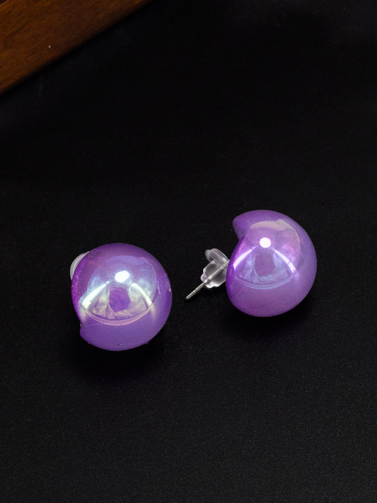 Purple Chunky Doom Earrings