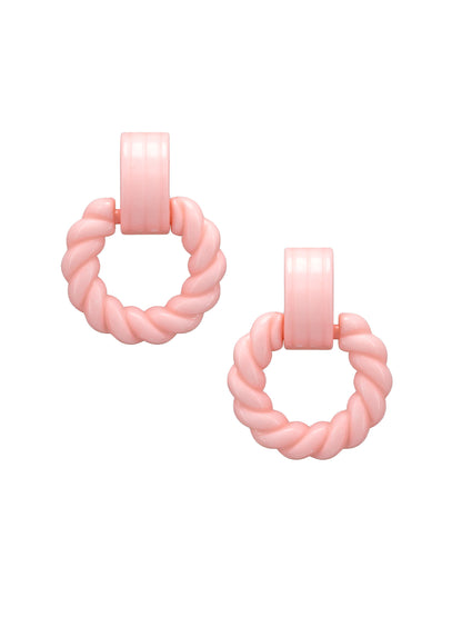 Pink Twisted Earrings