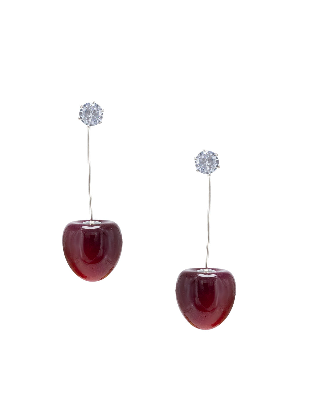 Red Cherry Drop Earrings