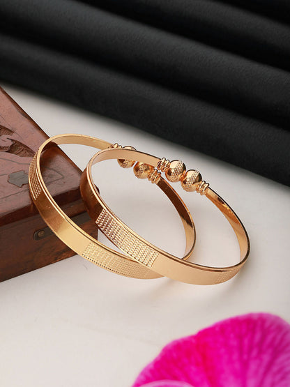 Set Of 2 Kada Style Adjustable Bangles