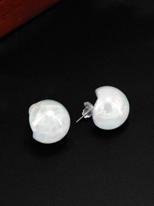 White Chunky Doom Earrings