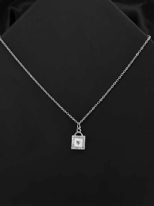 Silver Plated Stainless Steel Chain & Pendant