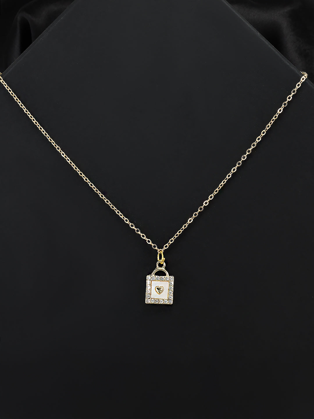 Gold-Plated Stainless-Steel Pendant with Chain