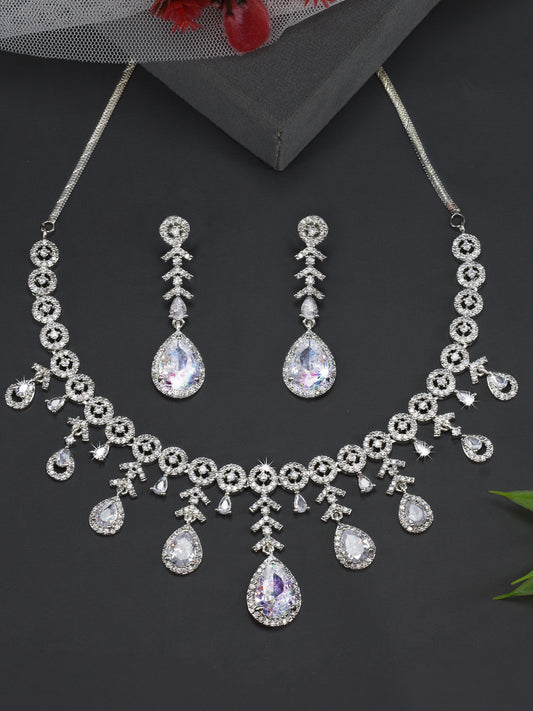 AD Premium Floral Party Jewellery Set