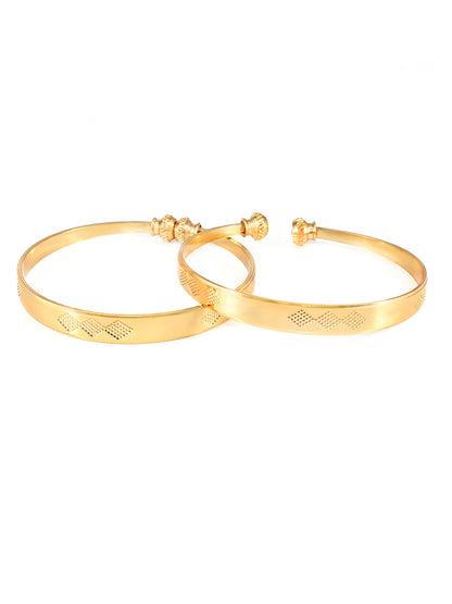 Set Of 2 Kada Style Adjustable Bangles
