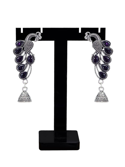 Black Peacock Earrings