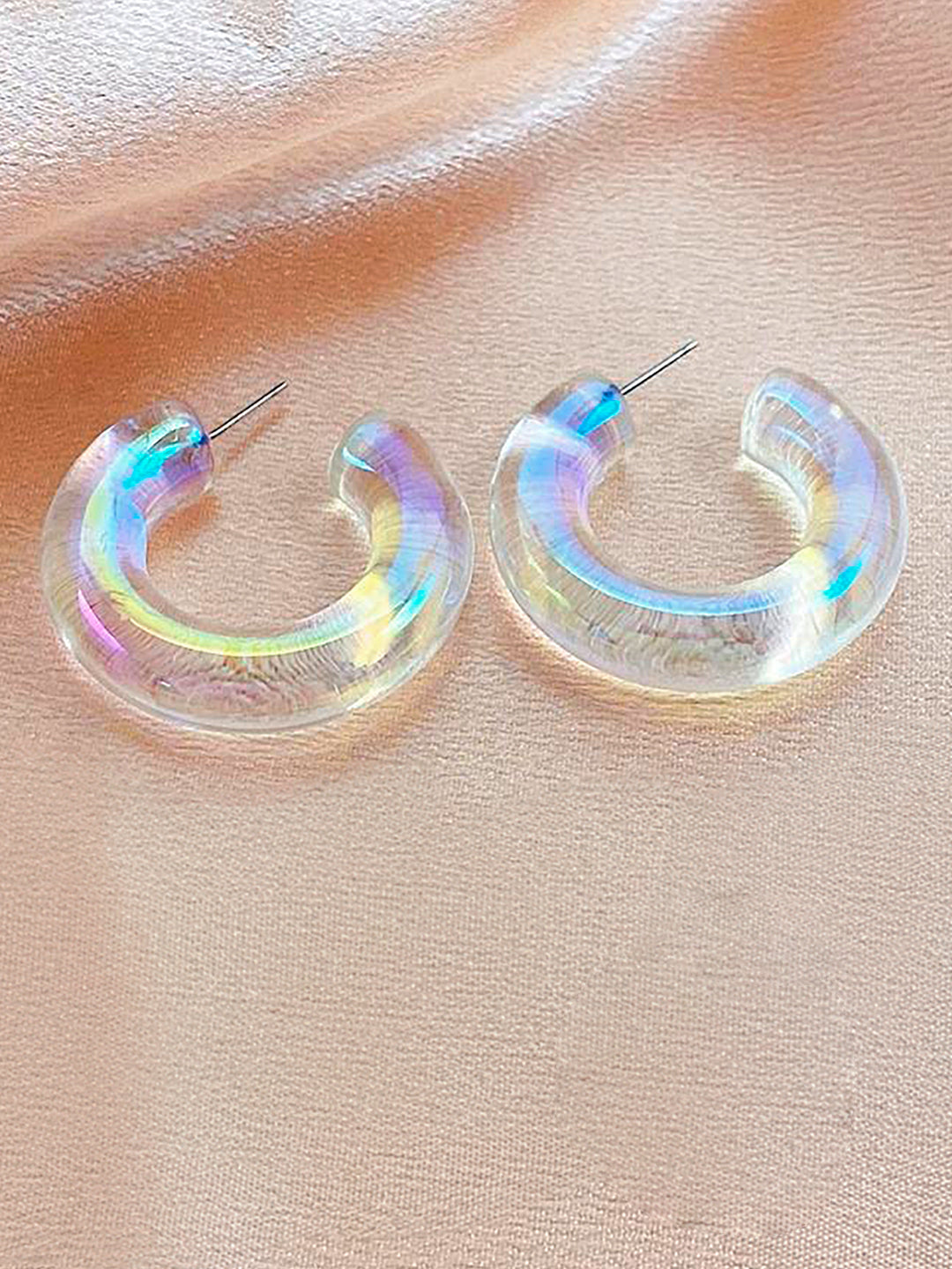 Holographic Half Hoop Earrings