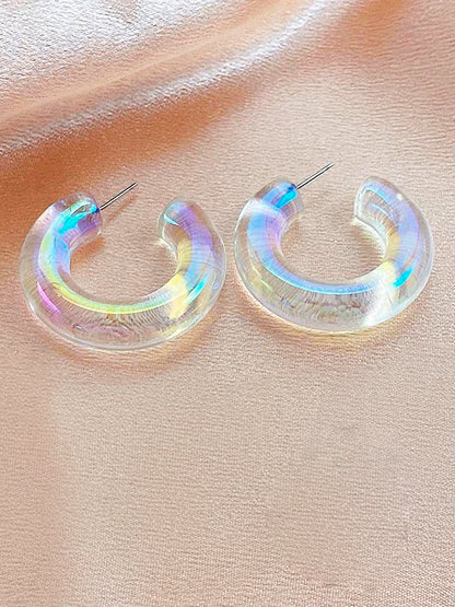 Holographic Half Hoop Earrings