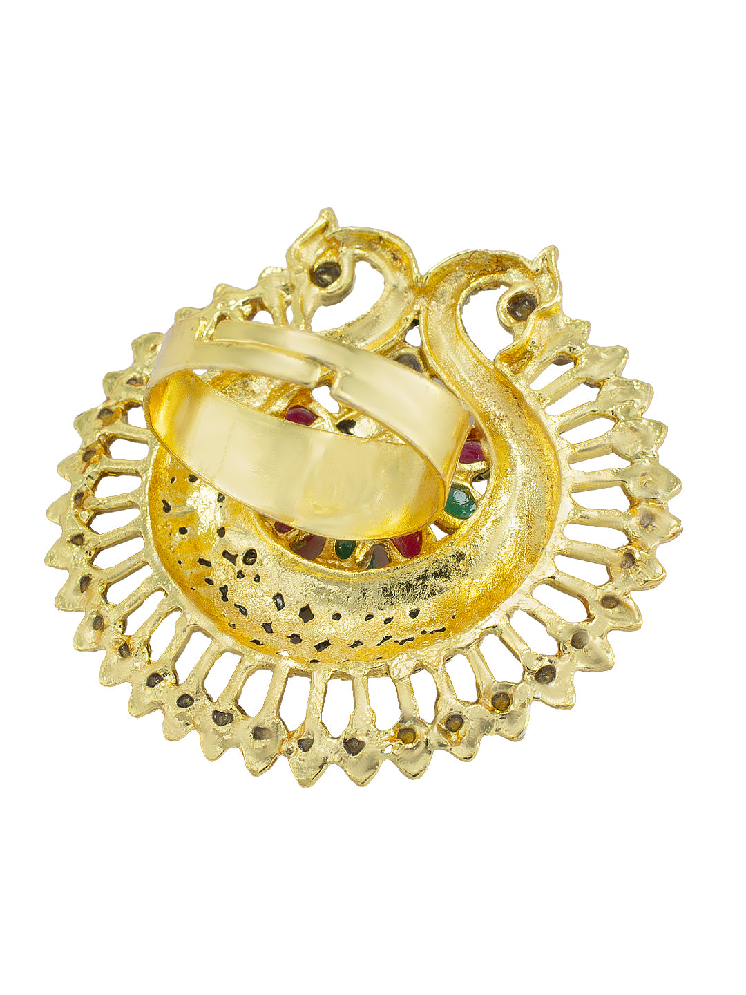 CZ Peacock Adjustable Ring