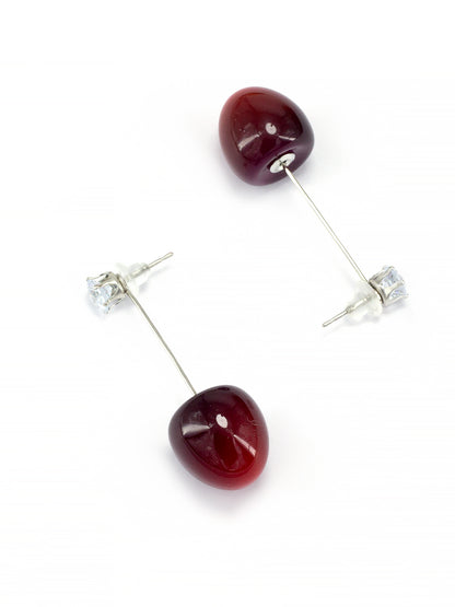 Red Cherry Drop Earrings