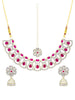 Maroon Floral Jewellery Set
