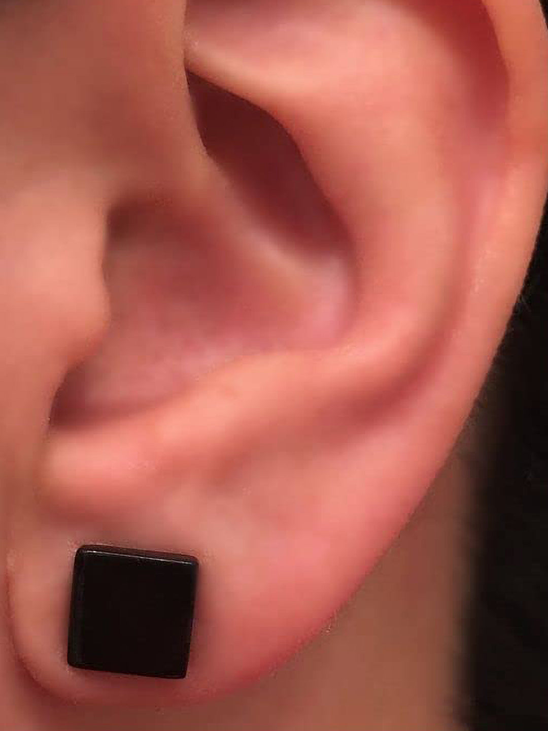 Black Magnetic Stud Earrings