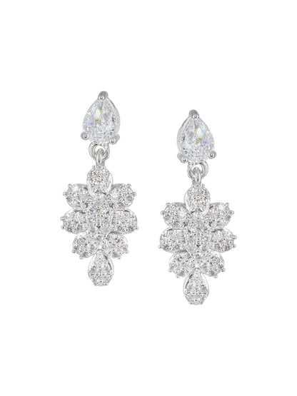 AD Studded Floral Sleek Jewellery Set