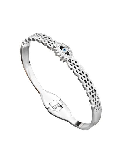 Stainless Steel Anti Tarnish Evil Eye Openable Bracelet