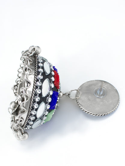 Multicolor Beads Drop Jhumka Earrings