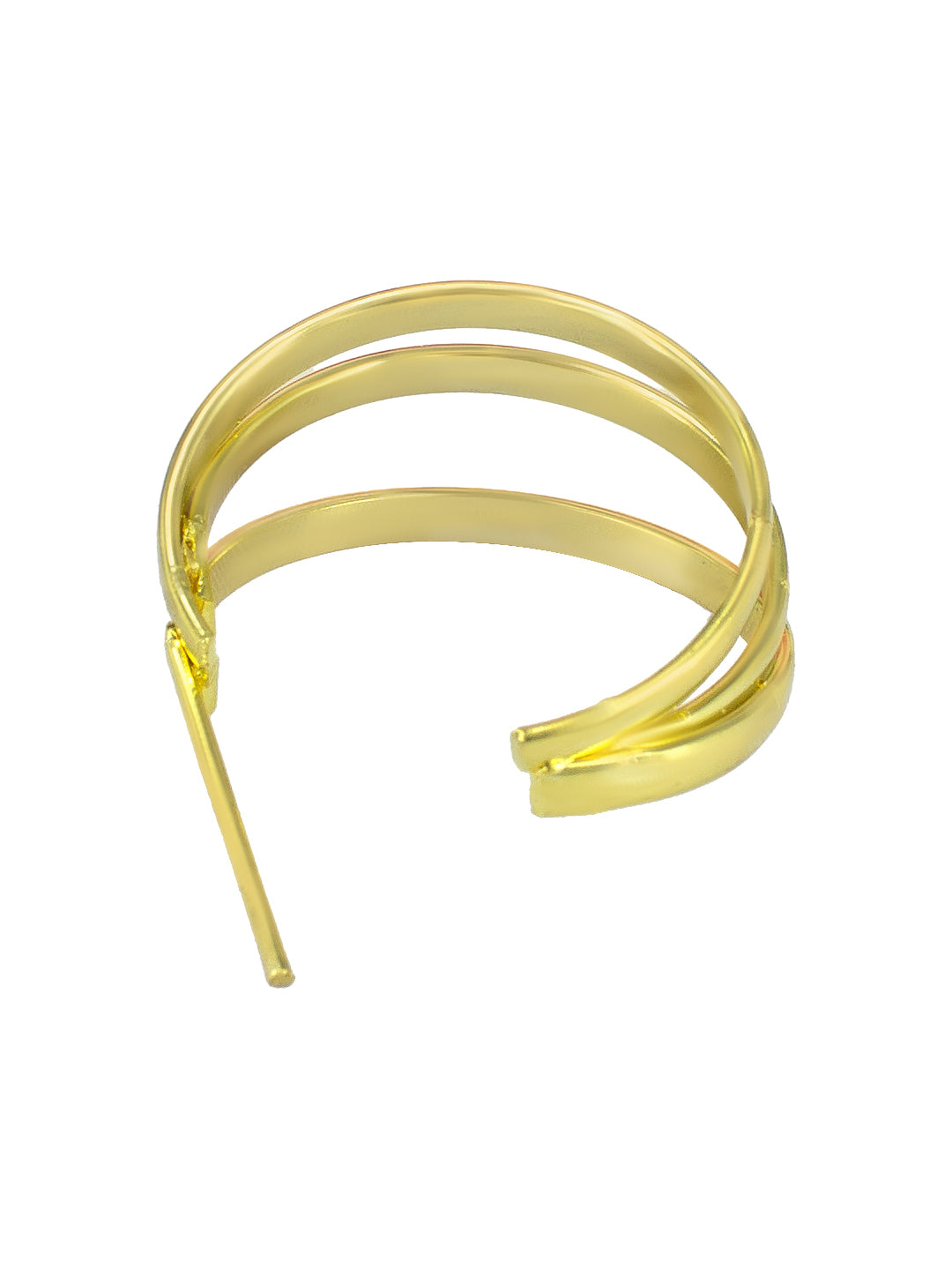 Gold Tone Half Hoop Earrings