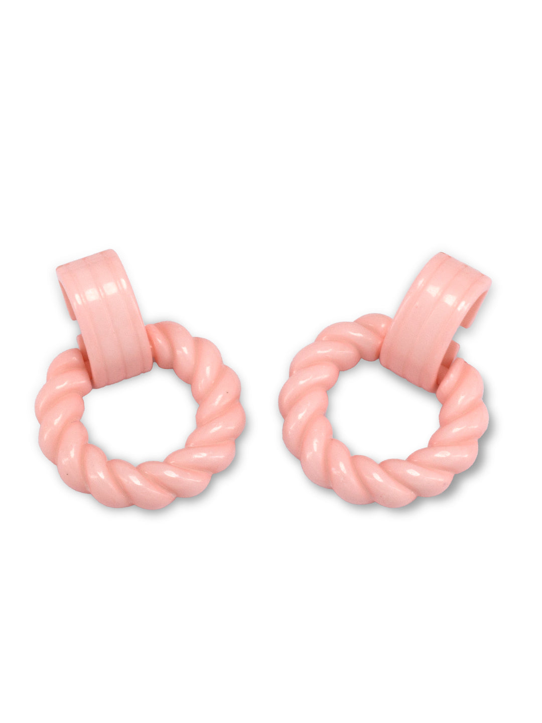 Pink Twisted Earrings