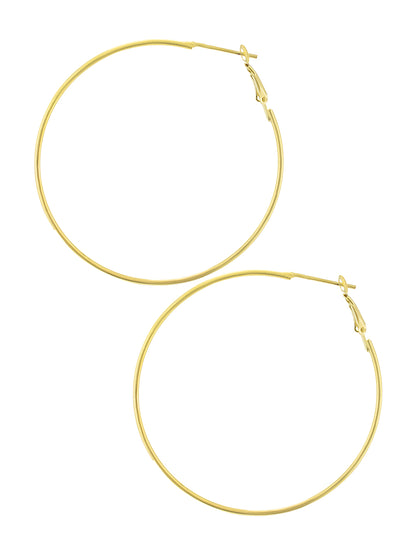 Gold Plated Big Hoop Earrings
