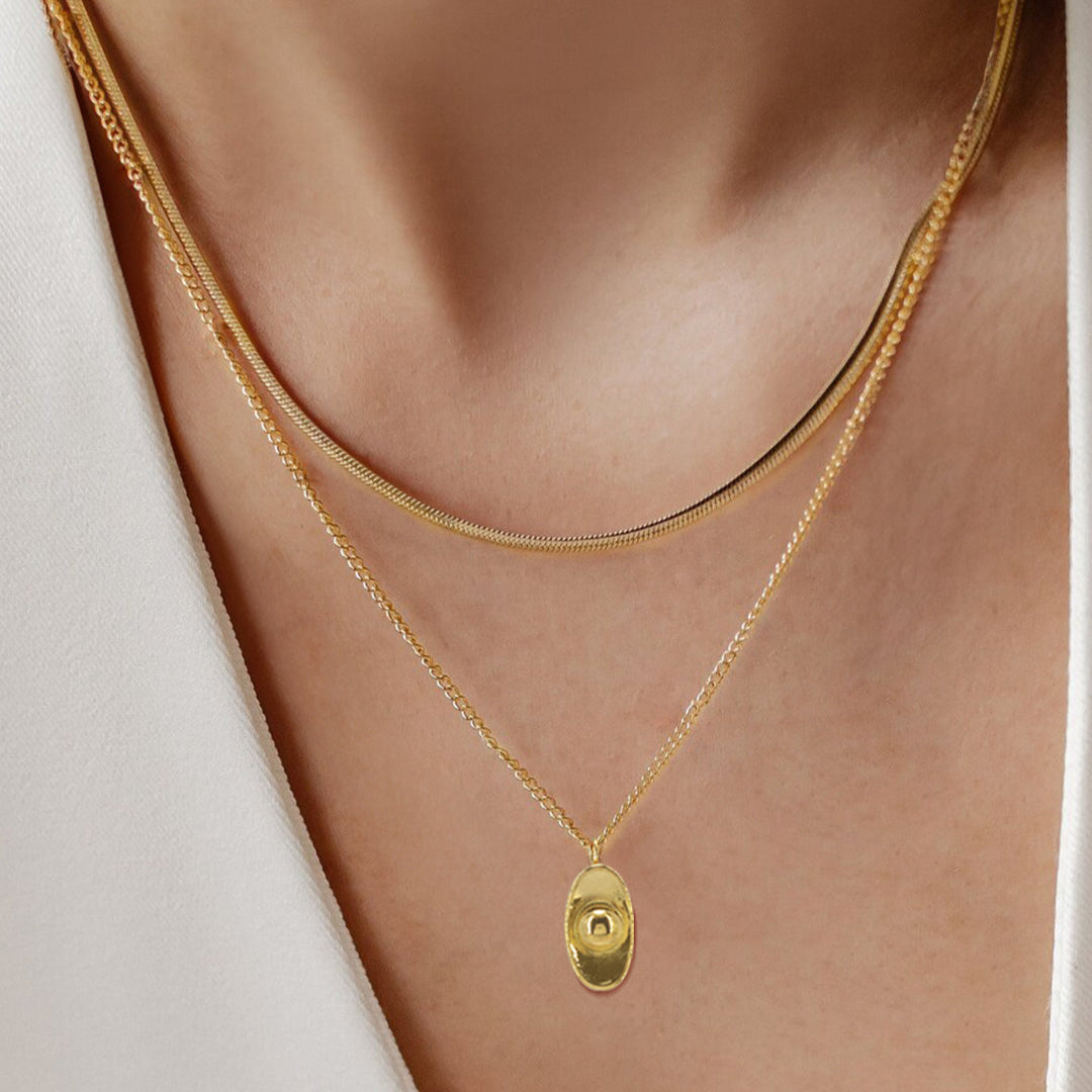 Double Layered Trendy Boat Chain Necklace