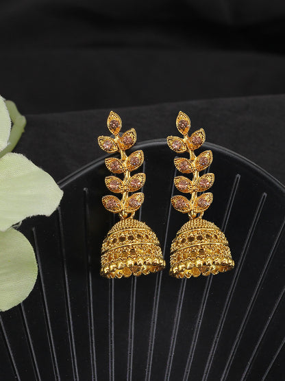 Leaf Jhumka Earrings
