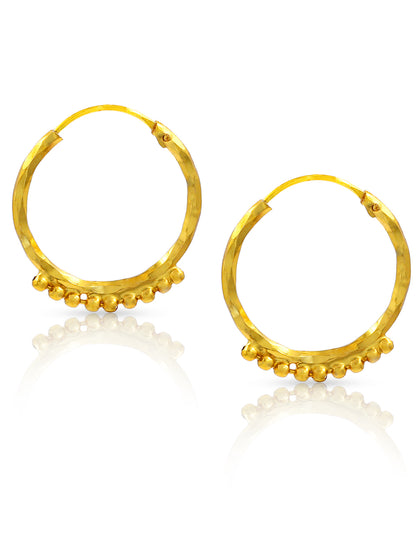 Gold Plated Circular Hoop Earrings