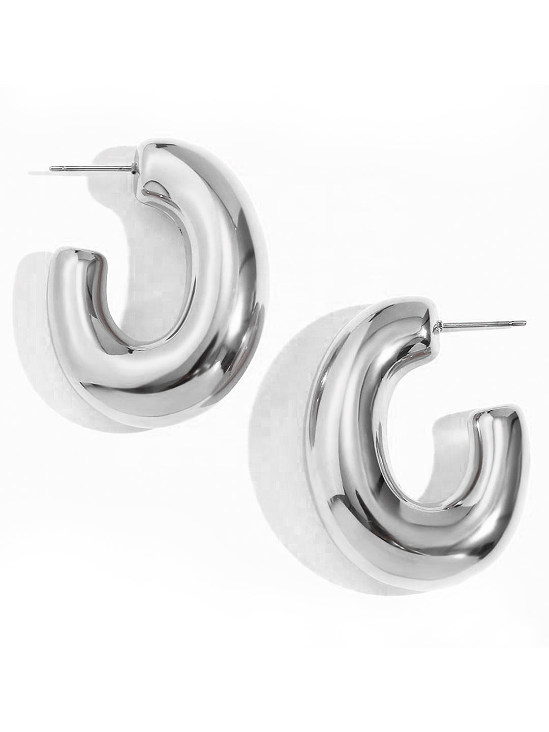 Chunky Half Hoop Earrings