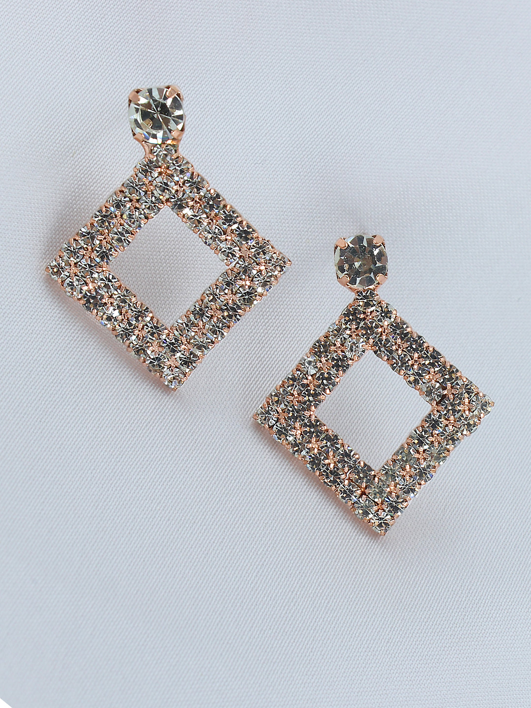 Pack of 4 Multicolor Rhinestone & Crystal Drop Earrings
