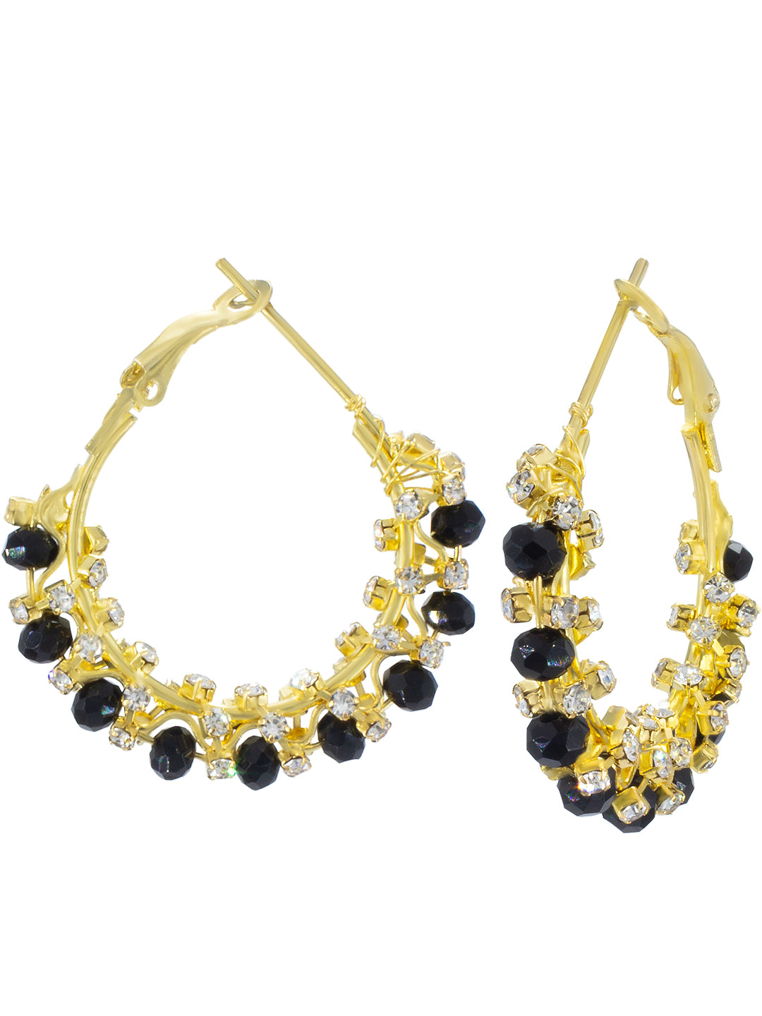 Black Beaded Earrings