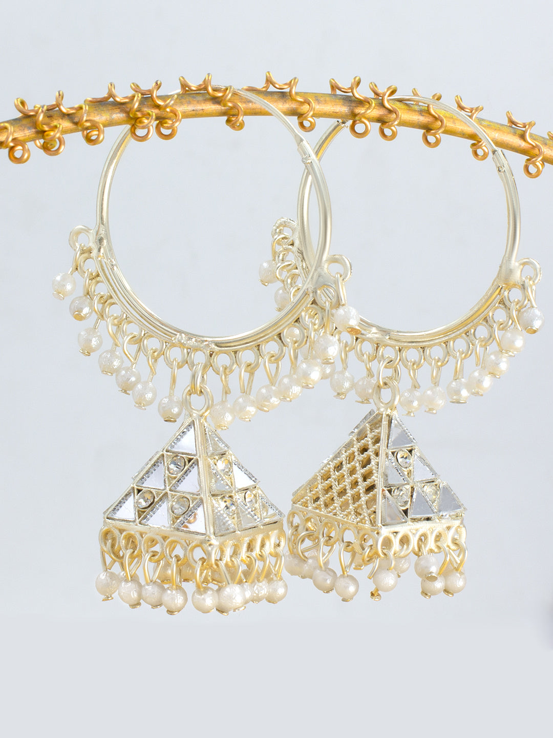 Pack of 3 Hoop Jhumka Earrings