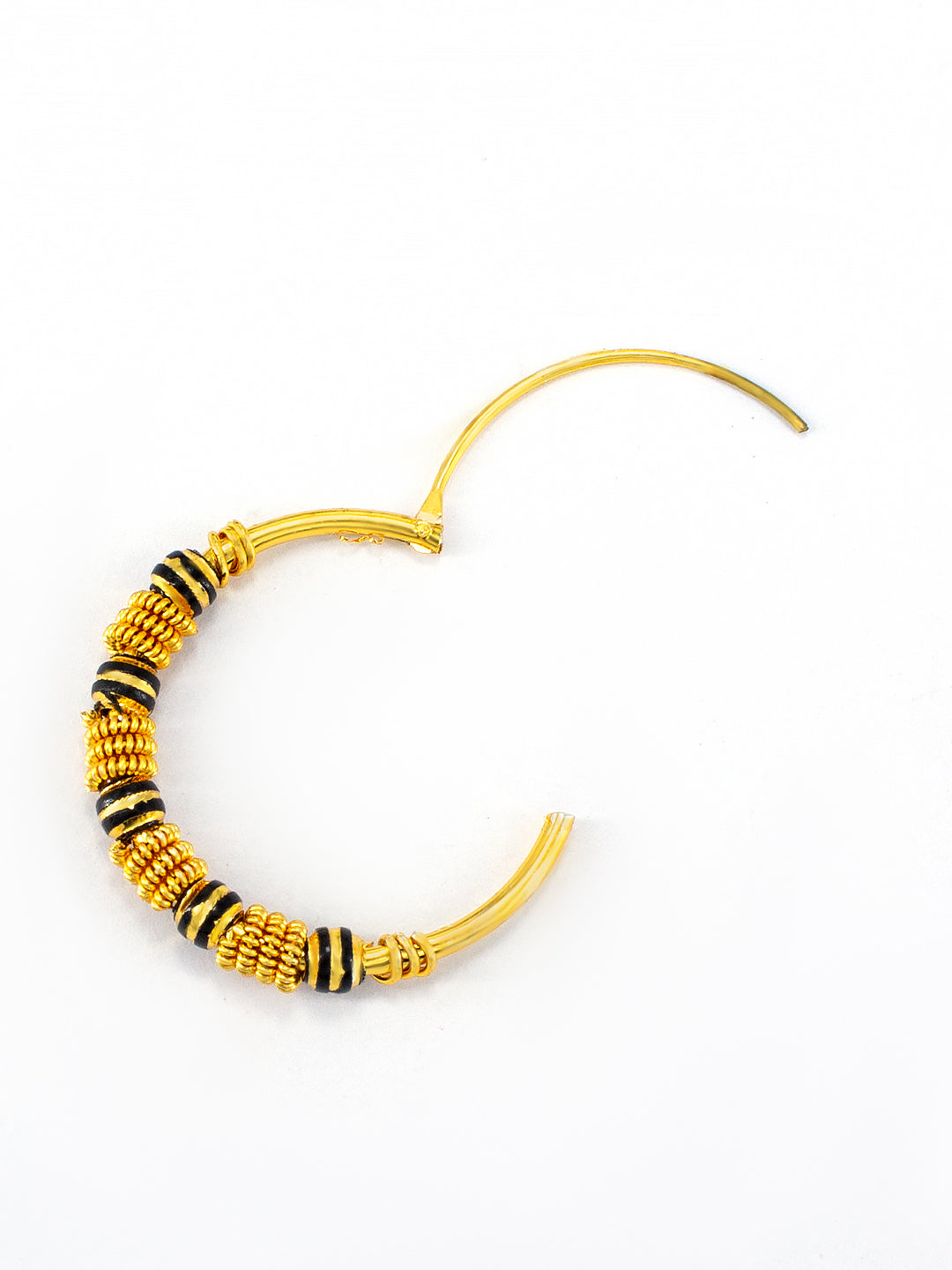 Circular Beaded Hoop Earrings