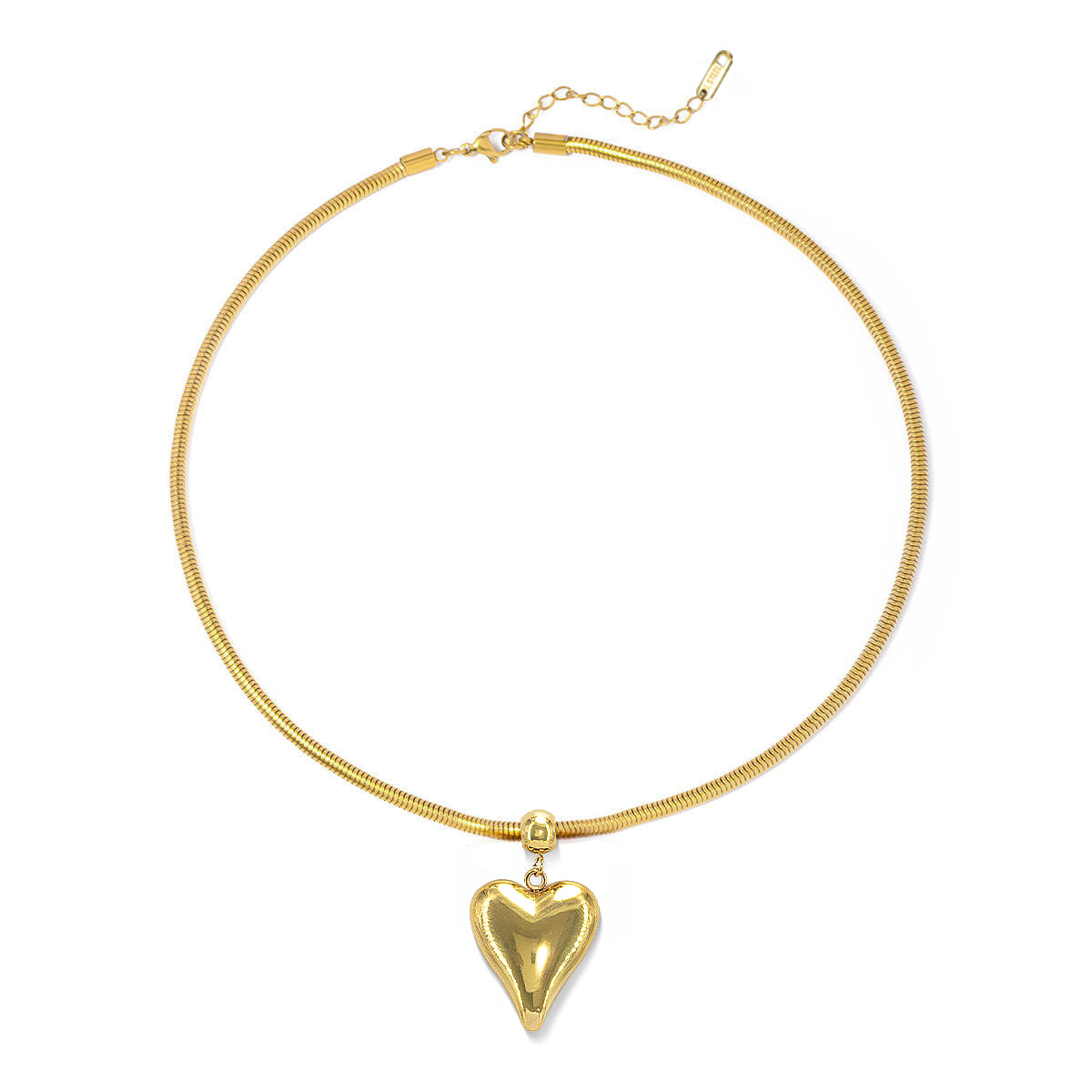 Stainless Steel Heart Trendy Hasli Choker Necklace