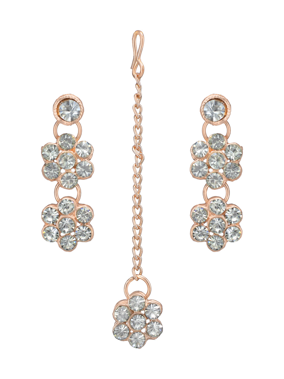 Floral CZ Jewellery Set