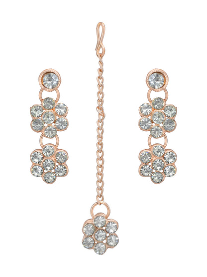 Floral CZ Jewellery Set