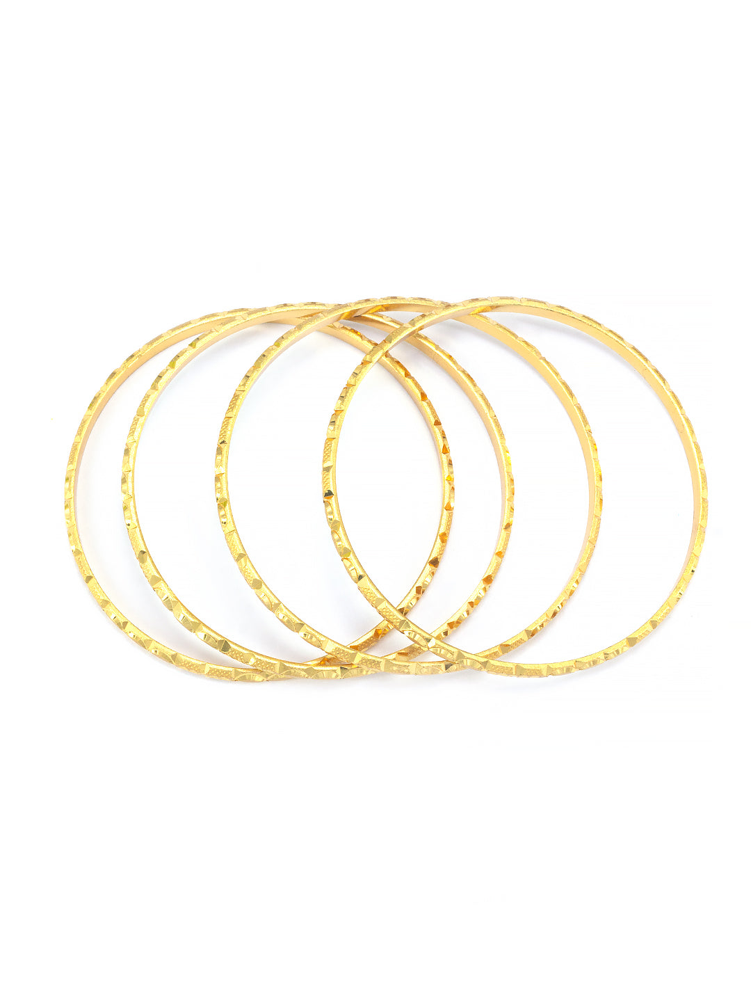 Set of 4 Brass Minimal Bangles