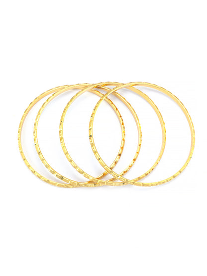 Set of 4 Brass Minimal Bangles