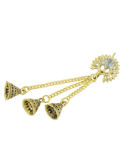 Peacock Multi layered Jhumka Earrings