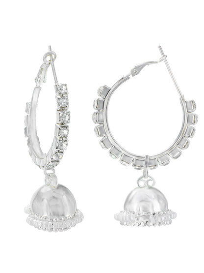 Oxidized CZ Jhumki Earrings
