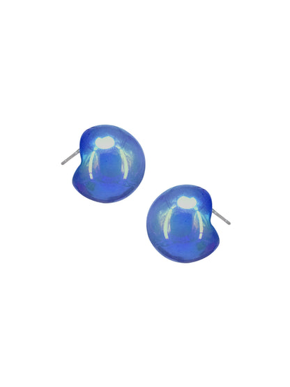 Blue Chunky Doom Earrings