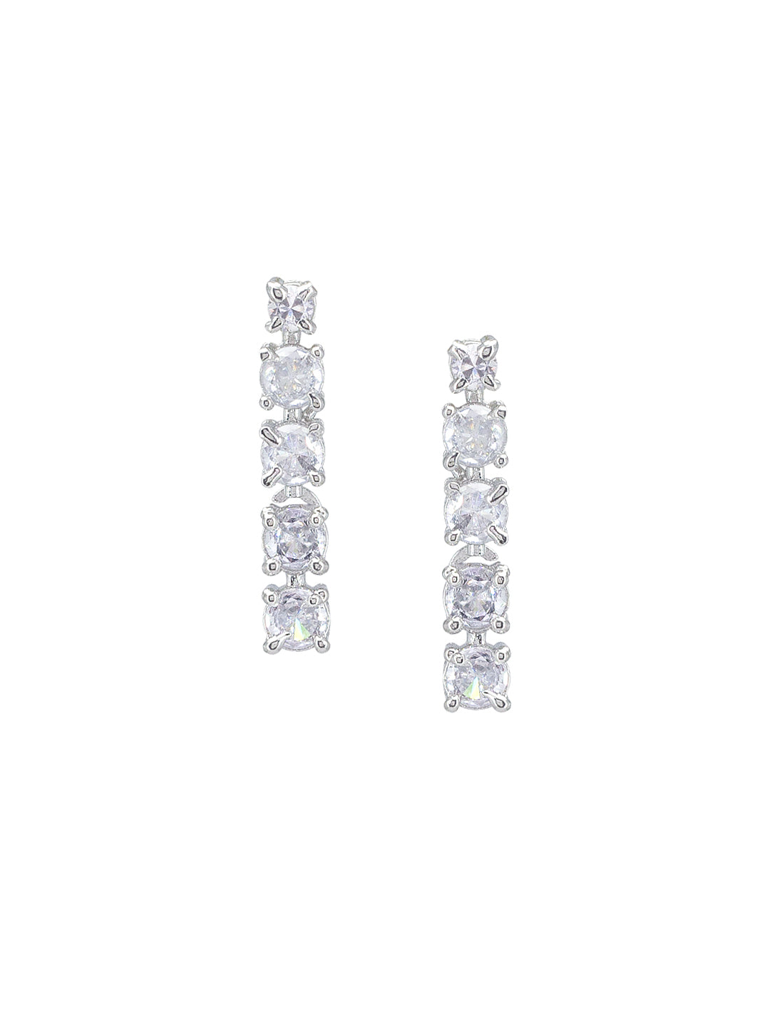 Double Layered Trendy Solitaire AD Jewellery Set